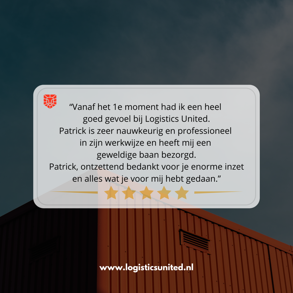 Goede google reviews voor recruitmentbureau Logistics United